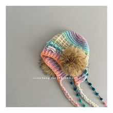 Load image into Gallery viewer, 【予約】レインボーニットキャップ シンプル ボア ニット帽 キャップ AW Kids 冬 Wselect