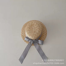 Load image into Gallery viewer, 【予約】リボン麦わら帽子 帽子 麦わら 夏 3〜7歳 baby SS 子供服 Wselect