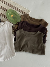 Load image into Gallery viewer, 【予約】リブハーフタンク tops 夏 80〜130 Tシャツ kids 子供服 SS Wselect - W select baby kids