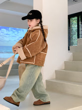 Load image into Gallery viewer, 【予約】ムートン風コート ムートン brown coat 冬90~150cm Wselect