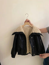 Load image into Gallery viewer, 【予約】ボアエリレザーブルゾン 羽織 あったか おそろい 110~170cm Wselect