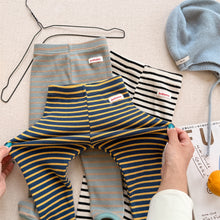 Load image into Gallery viewer, 【即納】ボーダーレギンス bottom ボーダー 冬80~130cm Wselect