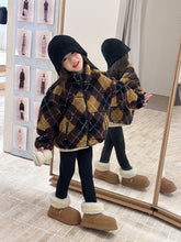 Load image into Gallery viewer, 【予約】アーガイルブルゾン フリース コート あったか 90-170 Wselect