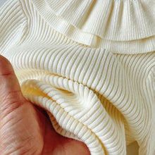 Load image into Gallery viewer, 【予約】フリル襟付き粒ニットトップス 長袖 ふりふり 冬100~140cm Wselect