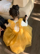 画像をギャラリービューアに読み込む, 【予約】チュールワンピース yellow 夏 韓国 90~140cm 子供服 Wselect ジュニアサイズ AW 子供服 Wselect