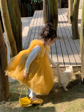 画像をギャラリービューアに読み込む, 【予約】チュールワンピース yellow 夏 韓国 90~140cm 子供服 Wselect ジュニアサイズ AW 子供服 Wselect