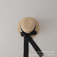 Load image into Gallery viewer, 【予約】リボン麦わら帽子 帽子 麦わら 夏 3〜7歳 baby SS 子供服 Wselect