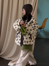 Load image into Gallery viewer, 【予約】花柄ボアコート 羽織 ボア あったか 冬90~150cm Wselect