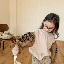 Load image into Gallery viewer, 【予約】 リメイク風ナンバリングTOPS 切り替え 80~130cm Wselect - W select baby kids