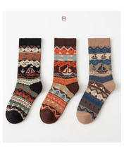 Load image into Gallery viewer, 【即納】3足SETソックス socks AW 秋 冬 柄 ノルディック 2026 Wselect