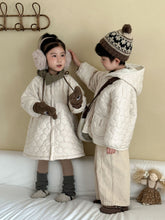 Load image into Gallery viewer, 【予約】キルティングホワイトコート 羽織 あったか 冬80~130cm Wselect