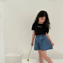 画像をギャラリービューアに読み込む, 【即納】ハートバッククロスT 半袖 トップス ninibello Kids W select