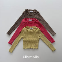 Load image into Gallery viewer, 【予約】ダイイングウェイブトップ 長袖 トップス AW 韓国 韓国子供服 2026 ELLYMOLLY - W select baby kids