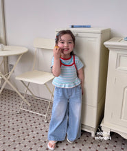 Charger l'image dans la galerie, 【即納】ボーダー重ね着T second moment 重ね着キャミ Tシャツ 韓国子供服 90〜160 Jr. Wselect - W select baby kids
