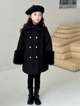 Load image into Gallery viewer, 【予約】リボン付きピーコート 長袖 outer 冬90~150cm Wselect