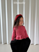 Load image into Gallery viewer, 【予約】ロエンフリルカーディガン ボーダー AW 韓国 韓国子供服 2026 ELLYMOLLY - W select baby kids