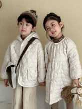 Load image into Gallery viewer, 【予約】キルティングホワイトコート 羽織 あったか 冬80~130cm Wselect