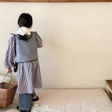 画像をギャラリービューアに読み込む, 【予約】 フリルミドルワンピース ホワイト ブルー 80~130cm Wselect - W select baby kids