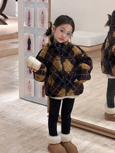 Load image into Gallery viewer, 【予約】アーガイルブルゾン フリース コート あったか 90-170 Wselect