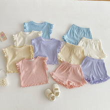 Cargar imagen en el visor de la galería, 【予約】フリルセットアップ 夏 73~120cm 子供服 フリル baby SS 子供服 Wselect - W select baby kids