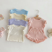 Cargar imagen en el visor de la galería, 【予約】フリルセットアップ 夏 73~120cm 子供服 フリル baby SS 子供服 Wselect - W select baby kids
