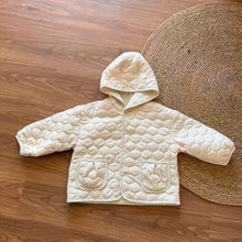 Load image into Gallery viewer, 【予約】キルティングホワイトコート 羽織 あったか 冬80~130cm Wselect