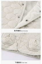 Load image into Gallery viewer, 【予約】キルティングホワイトコート 羽織 あったか 冬80~130cm Wselect