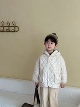 Load image into Gallery viewer, 【予約】キルティングホワイトコート 羽織 あったか 冬80~130cm Wselect