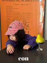 Load image into Gallery viewer, 【予約】チェック帽子 キャップ AW 韓国 韓国子供服 2026 CON