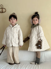 Load image into Gallery viewer, 【予約】キルティングホワイトコート 羽織 あったか 冬80~130cm Wselect