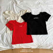 画像をギャラリービューアに読み込む, 【即納】ハートバッククロスT 半袖 トップス ninibello Kids W select