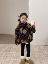 Load image into Gallery viewer, 【予約】アーガイルブルゾン フリース コート あったか 90-170 Wselect