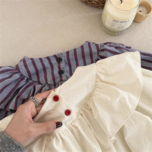 画像をギャラリービューアに読み込む, 【予約】 フリルミドルワンピース ホワイト ブルー 80~130cm Wselect - W select baby kids