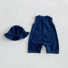 Load image into Gallery viewer, 【予約】デニムロンパース&キャップ 夏 73~100cm baby 子供服 Wselect SS 子供服 Wselect - W select baby kids