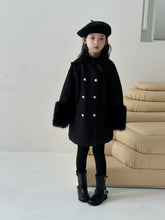 Load image into Gallery viewer, 【予約】リボン付きピーコート 長袖 outer 冬90~150cm Wselect