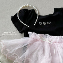 画像をギャラリービューアに読み込む, 【即納】ハートバッククロスT 半袖 トップス ninibello Kids W select