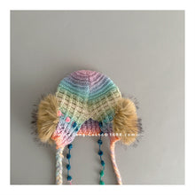 Load image into Gallery viewer, 【予約】レインボーニットキャップ シンプル ボア ニット帽 キャップ AW Kids 冬 Wselect