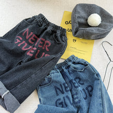 画像をギャラリービューアに読み込む, 【予約】英字ストレートデニムパンツ bottom 春 夏 80~130cm Wselect