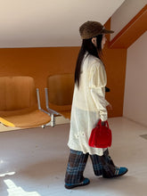 Load image into Gallery viewer, 【予約】ブルーチェックストレートパンツ bottom ゆったり 冬100~160cm Wselect