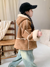 Load image into Gallery viewer, 【予約】ムートン風コート ムートン brown coat 冬90~150cm Wselect