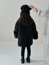 Load image into Gallery viewer, 【予約】リボン付きピーコート 長袖 outer 冬90~150cm Wselect