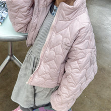 Load image into Gallery viewer, 【予約】ハートキルティングコート 羽織 あったか 冬80~130cm Wselect