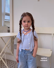 Charger l'image dans la galerie, 【即納】ボーダーアンサンブル セット second moment Tシャツ 韓国子供服 90〜160 Jr. Wselect - W select baby kids
