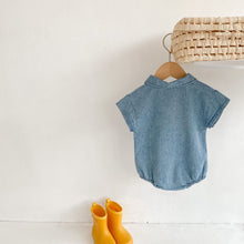 Load image into Gallery viewer, 【予約】デニムシャツロンパース 夏 73~100cm baby 子供服 Wselect SS Wselect - W select baby kids