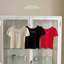 画像をギャラリービューアに読み込む, 【即納】ハートバッククロスT 半袖 トップス ninibello Kids W select