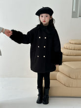 Load image into Gallery viewer, 【予約】リボン付きピーコート 長袖 outer 冬90~150cm Wselect