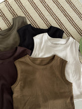 Load image into Gallery viewer, 【予約】リブハーフタンク tops 夏 80〜130 Tシャツ kids 子供服 SS Wselect - W select baby kids