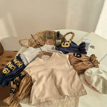 Load image into Gallery viewer, 【予約】 リメイク風ナンバリングTOPS 切り替え 80~130cm Wselect - W select baby kids