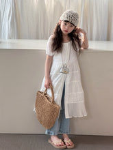 Load image into Gallery viewer, 【予約】コットンレースパフスリーブワンピ 夏 レース 100~150cm 子供服 Wselect SS 子供服 Wselect - W select baby kids