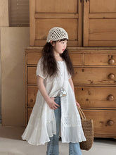 Load image into Gallery viewer, 【予約】コットンレースパフスリーブワンピ 夏 レース 100~150cm 子供服 Wselect SS 子供服 Wselect - W select baby kids